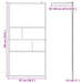 Inloop Douche Wand Zwart 100 x 195 x 0,5 cm Glas en Aluminium