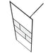 Inloop Douche Wand Zwart 100 x 195 x 0,5 cm Glas en Aluminium