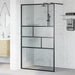 Inloop Douche Wand Zwart 115 x 195 x 0,5 cm Glas en Aluminium