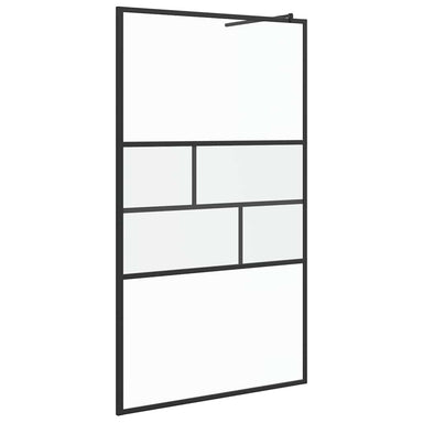 Inloop Douche Wand Zwart 115 x 195 x 0,5 cm Glas en Aluminium