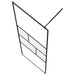Inloop Douche Wand Zwart 115 x 195 x 0,5 cm Glas en Aluminium