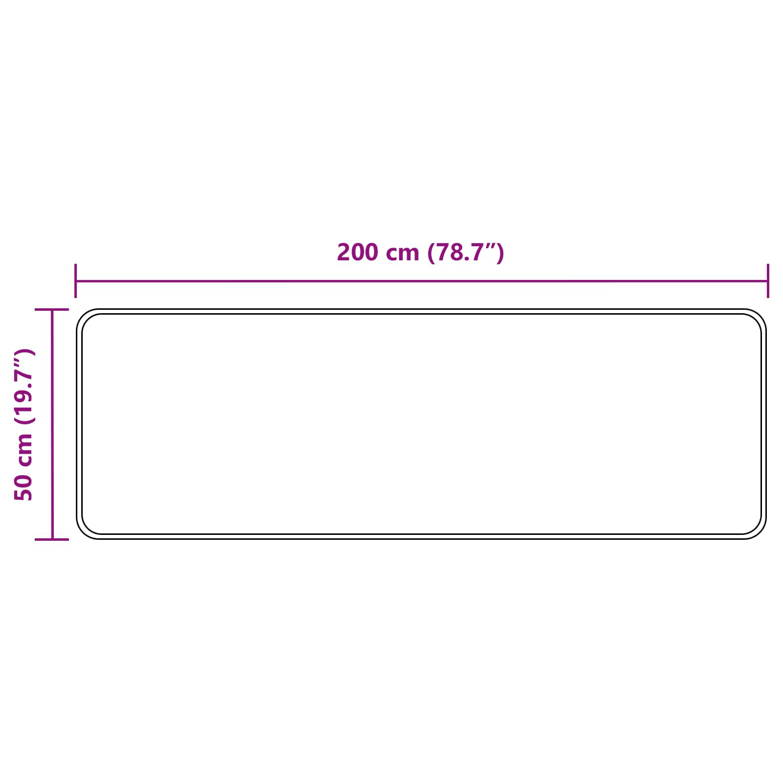 Vloerkleedloper MARSA Crème 50 x 200 cm Polyester en PVC
