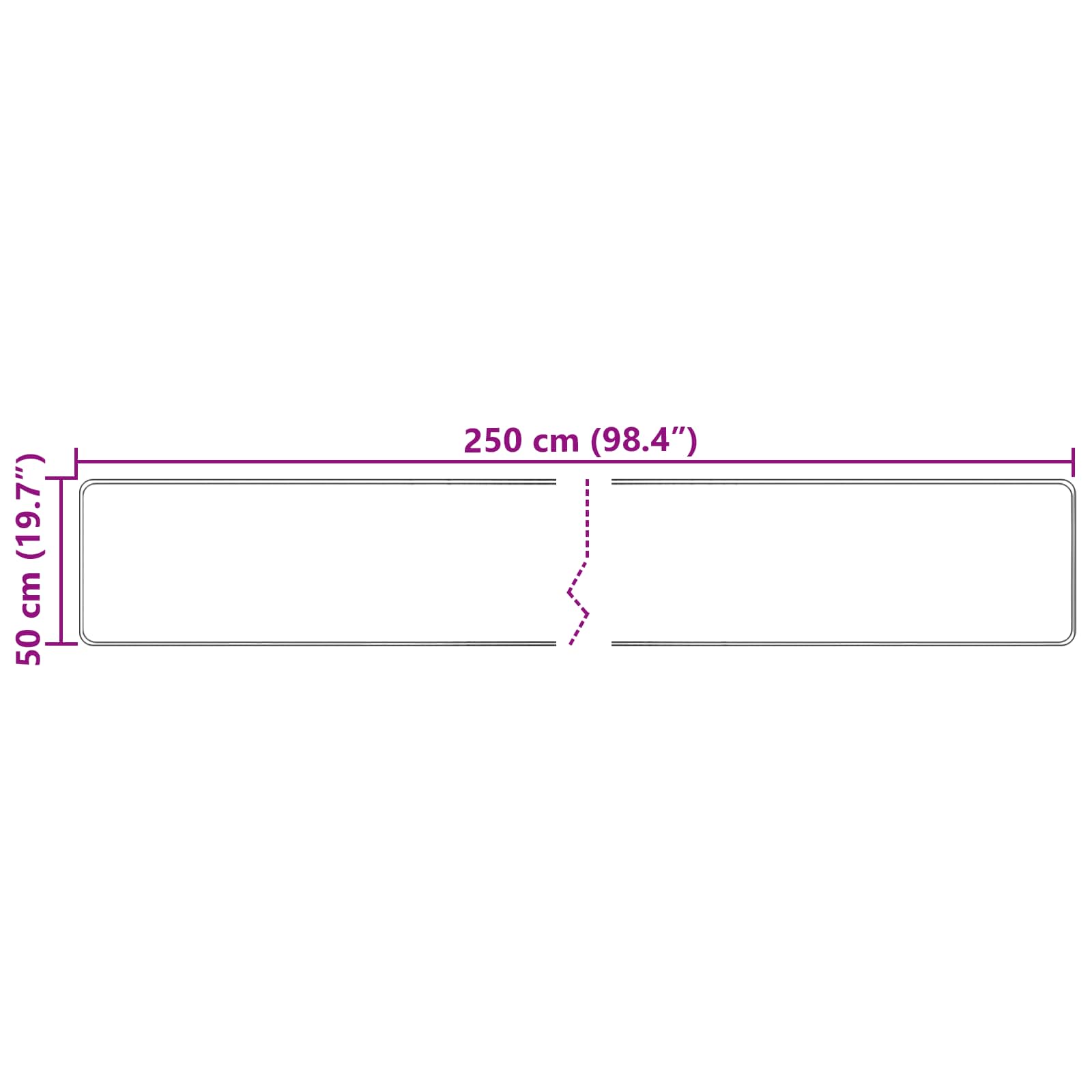 Vloerkleedloper MARSA Crème 50 x 250 cm Polyester en PVC
