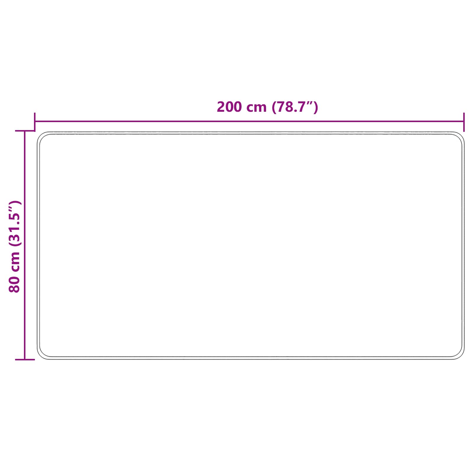 Vloerkleedloper MARSA Crème 80 x 200 cm Polyester en PVC