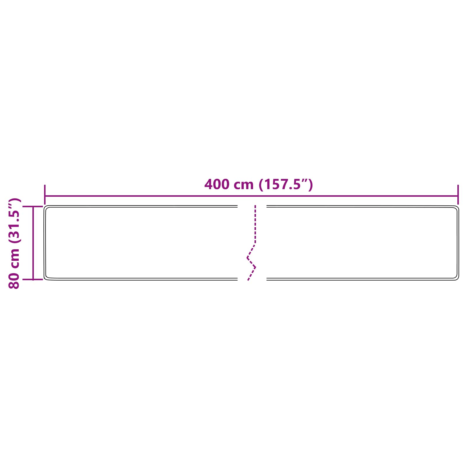 Vloerkleedloper MARSA Crème 80 x 400 cm Polyester en PVC