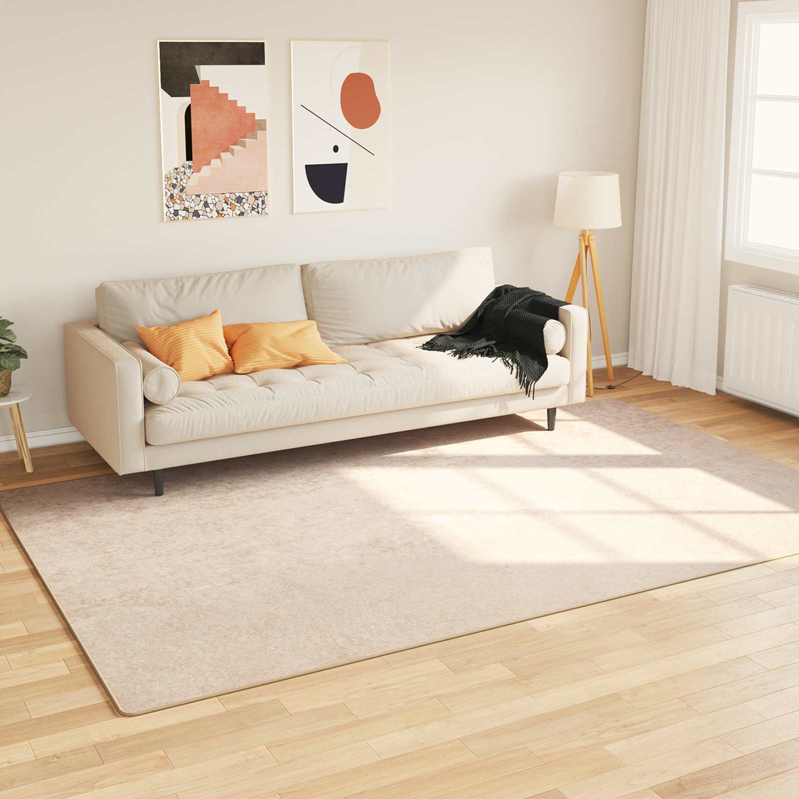 Vloerkleedloper MARSA Crème 190 x 300 cm Polyester en PVC