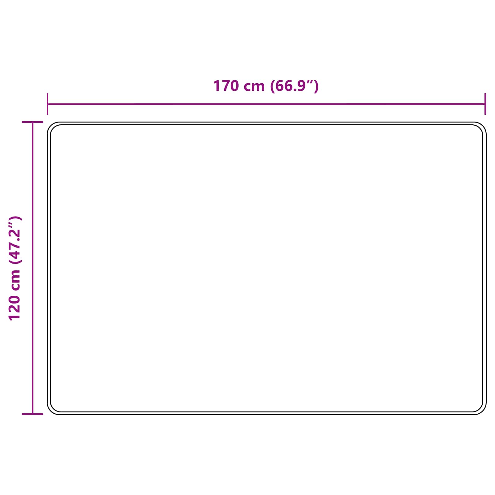 Vloerkleedloper MARSA Beige 120 x 170 cm Polyester en PVC