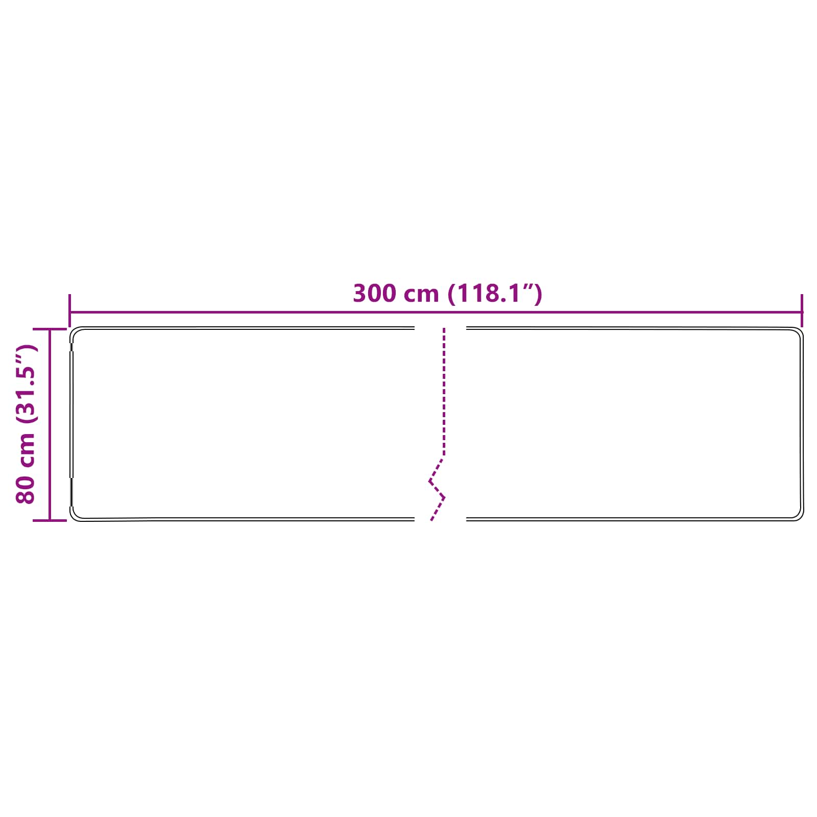 Vloerkleedloper MARSA Zand 80 x 300 cm Polyester en PVC