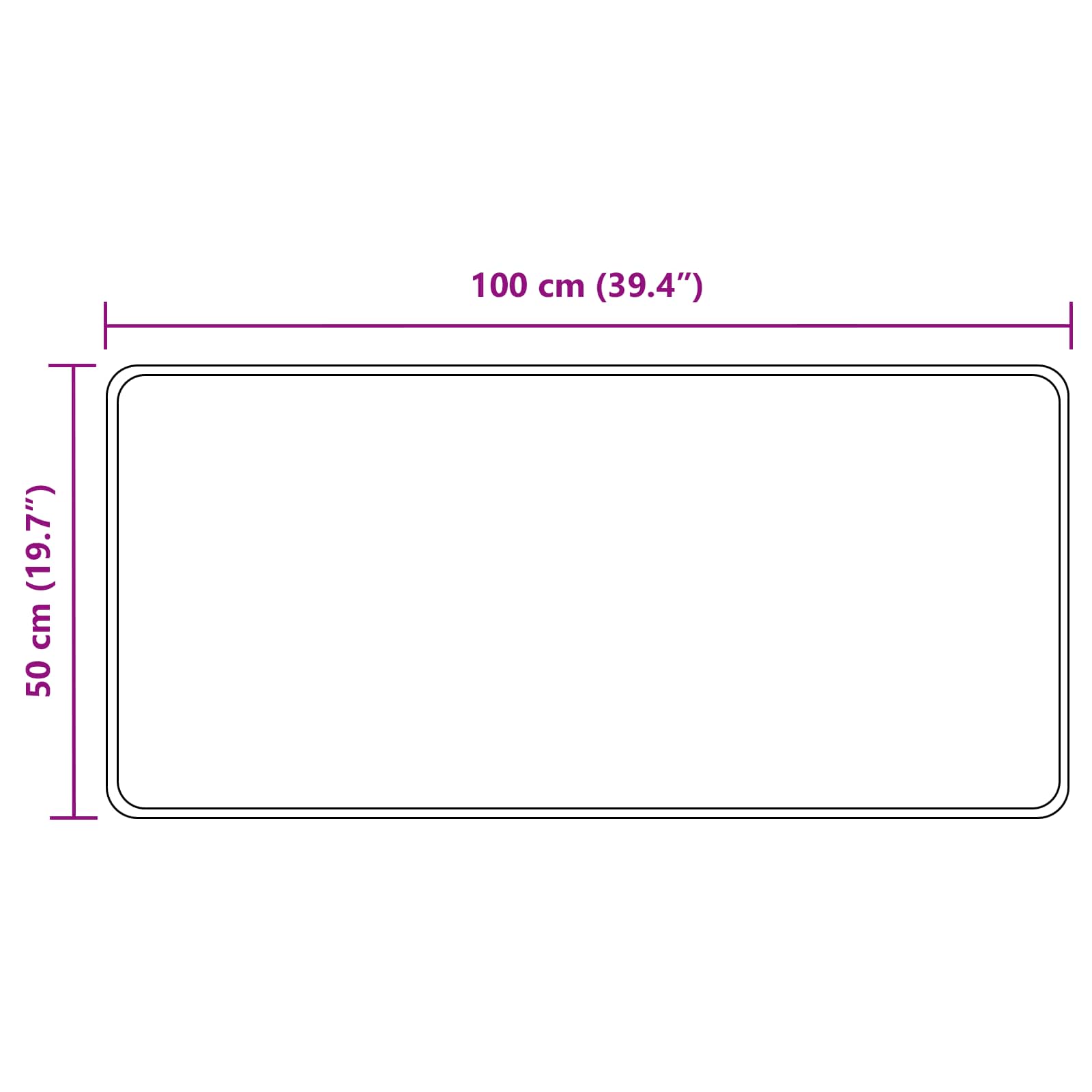 Vloerkleedloper MARSA Grijs 50 x 100 cm Polyester en PVC