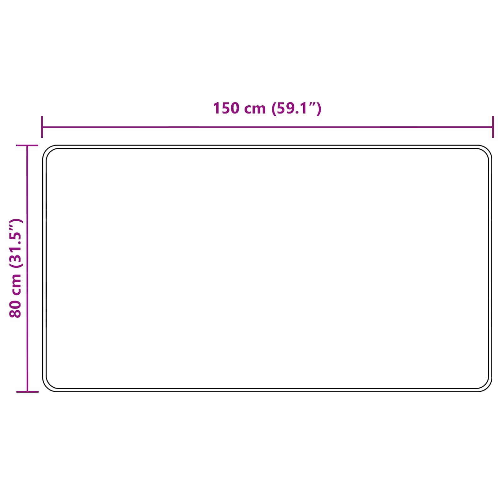 Vloerkleedloper MARSA Grijs 80 x 150 cm Polyester en PVC
