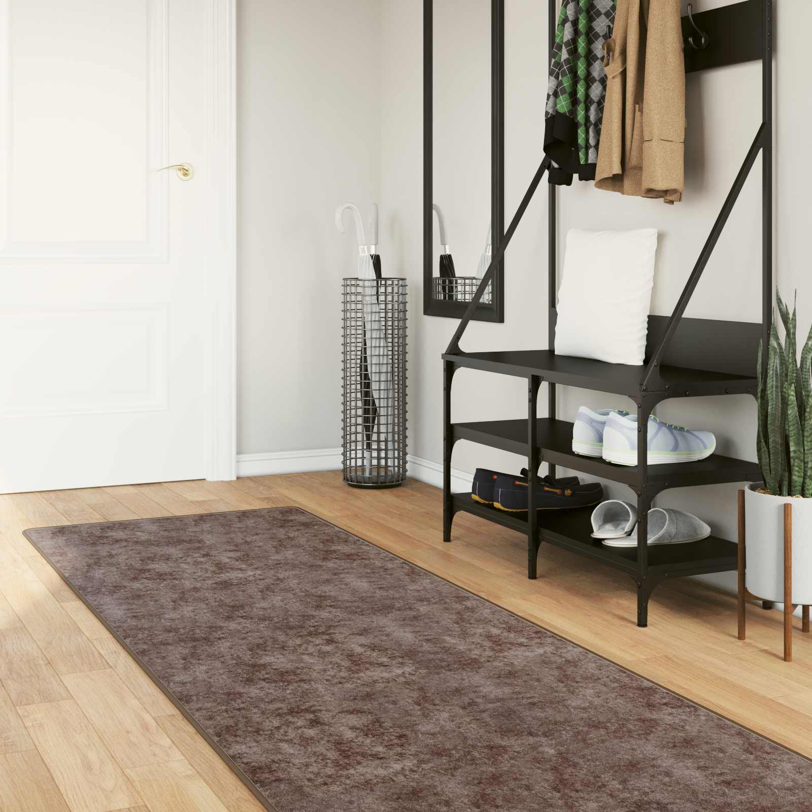 Vloerkleedloper MARSA Grijs 100 x 300 cm Polyester en PVC