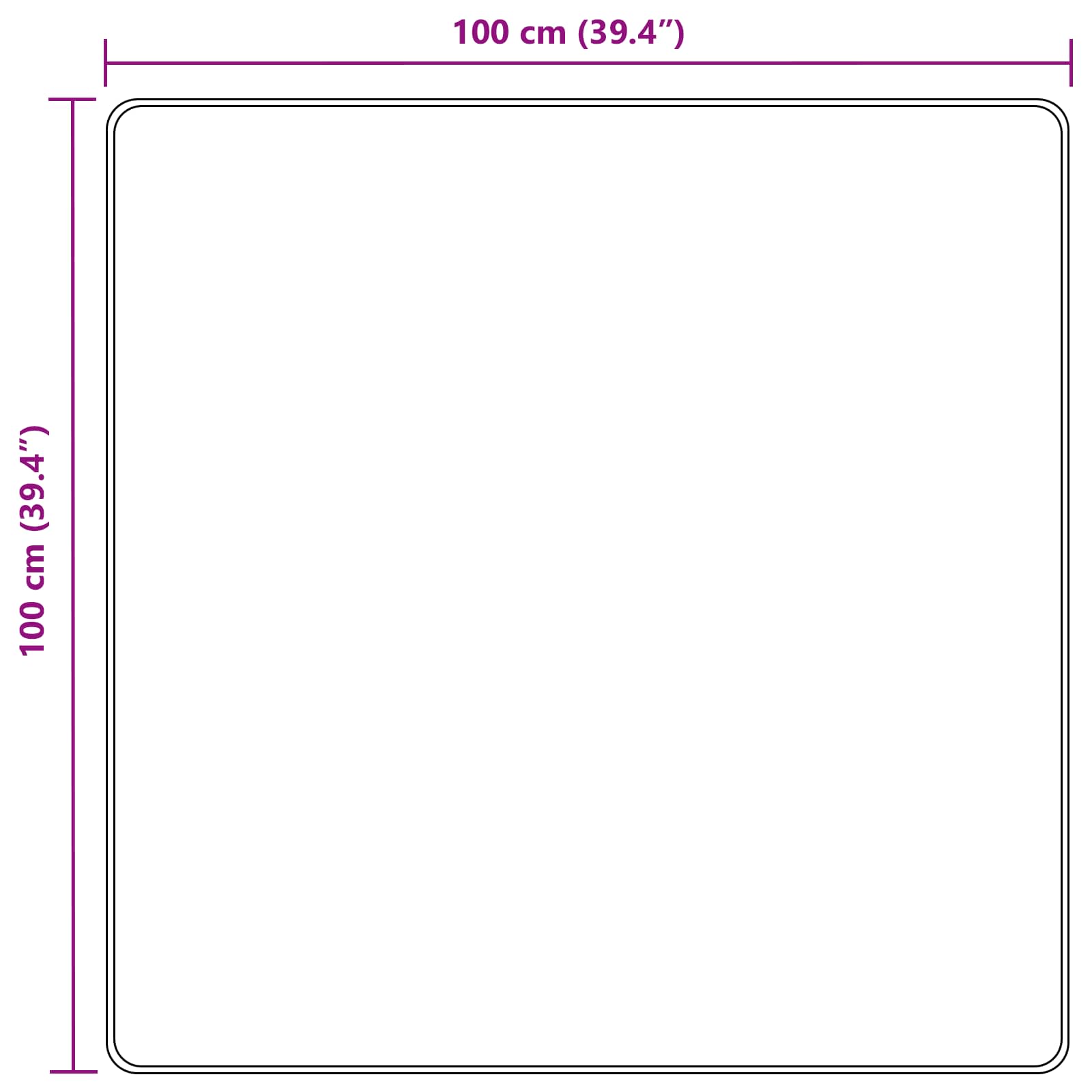Vloerkleedloper MARSA Geel 100 x 100 cm Polyester en PVC
