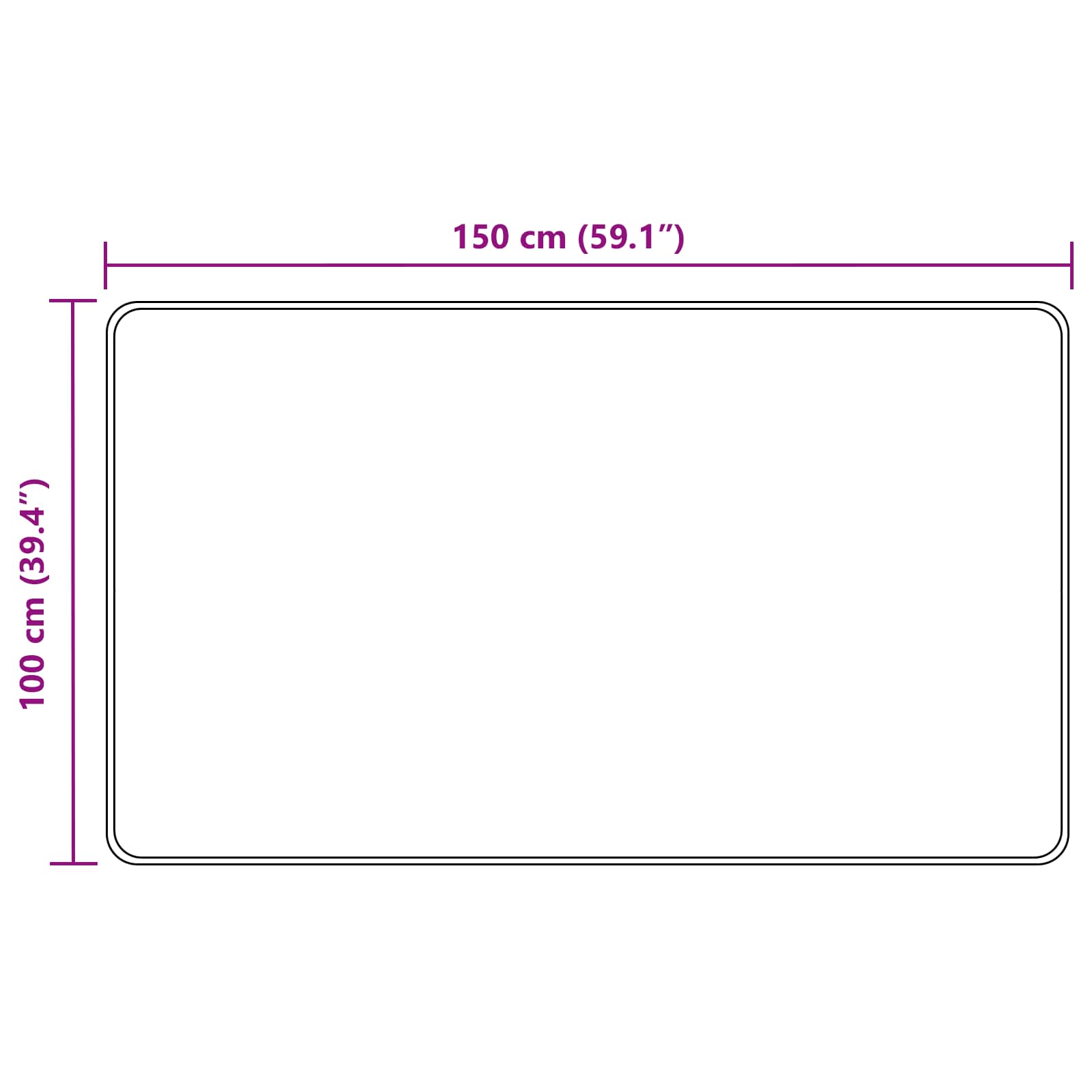 Vloerkleedloper MARSA Geel 100 x 150 cm Polyester en PVC