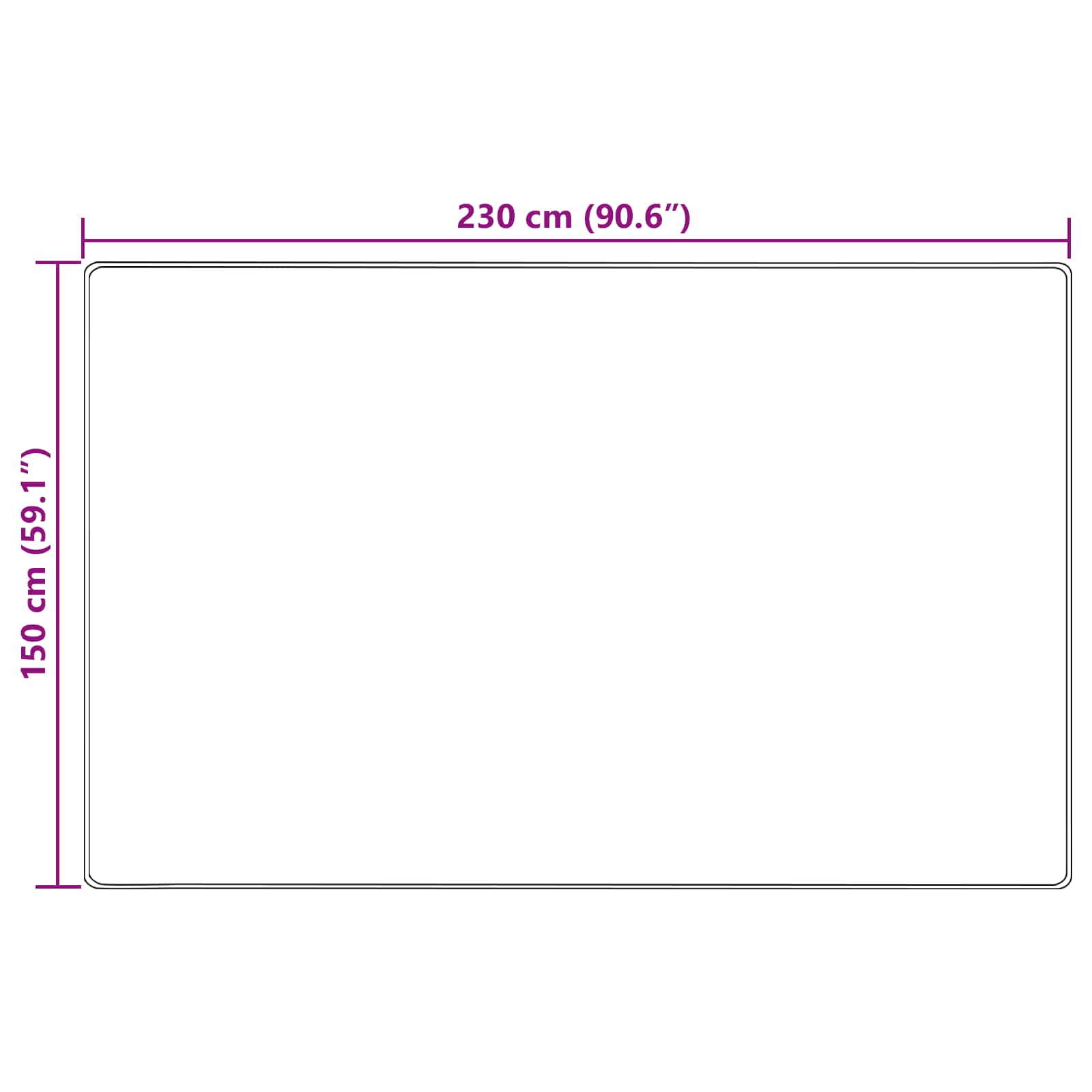 Vloerkleedloper MARSA Geel 150 x 230 cm Polyester en PVC
