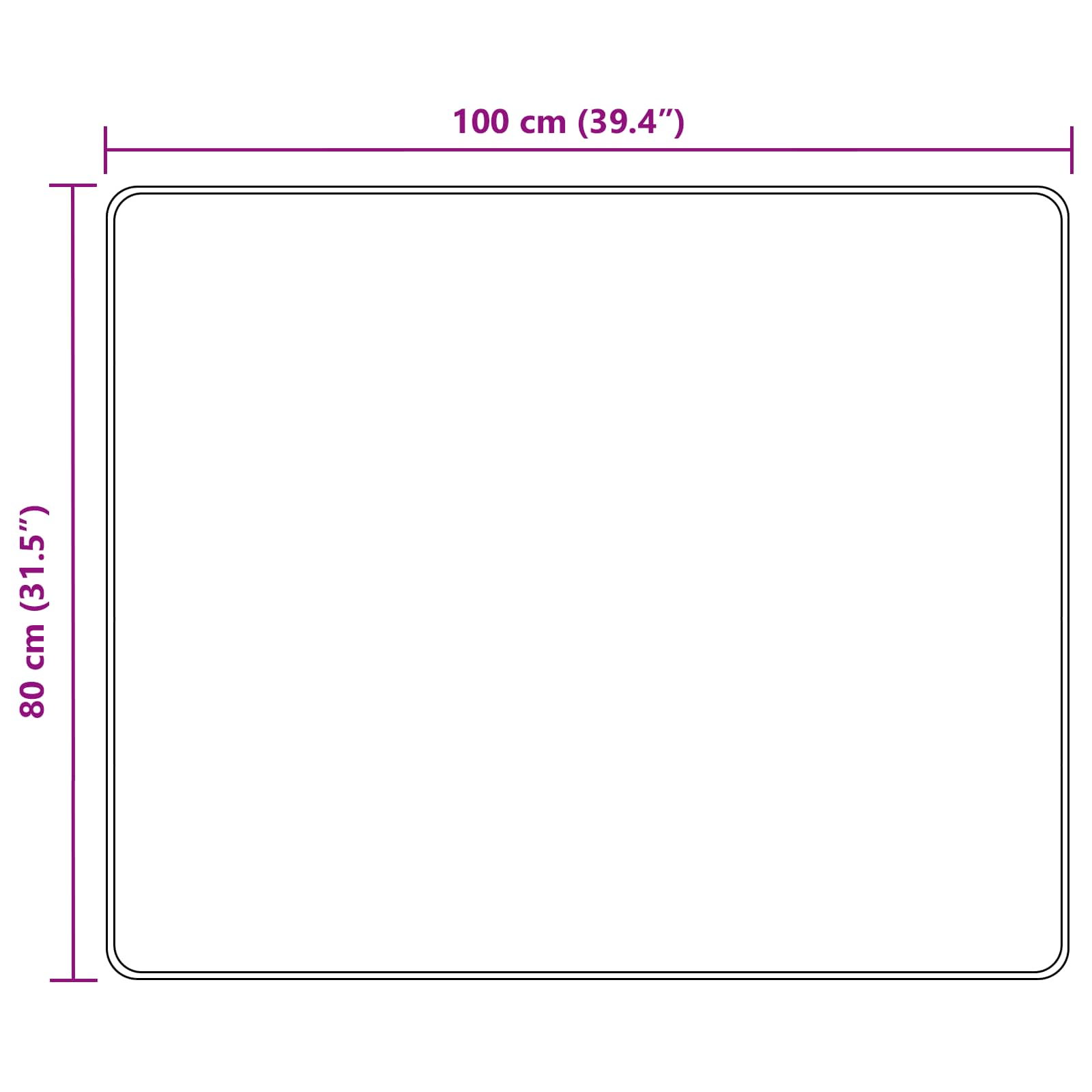 Vloerkleedloper MARSA Multikleur 80 x 100 cm Polyester en PVC