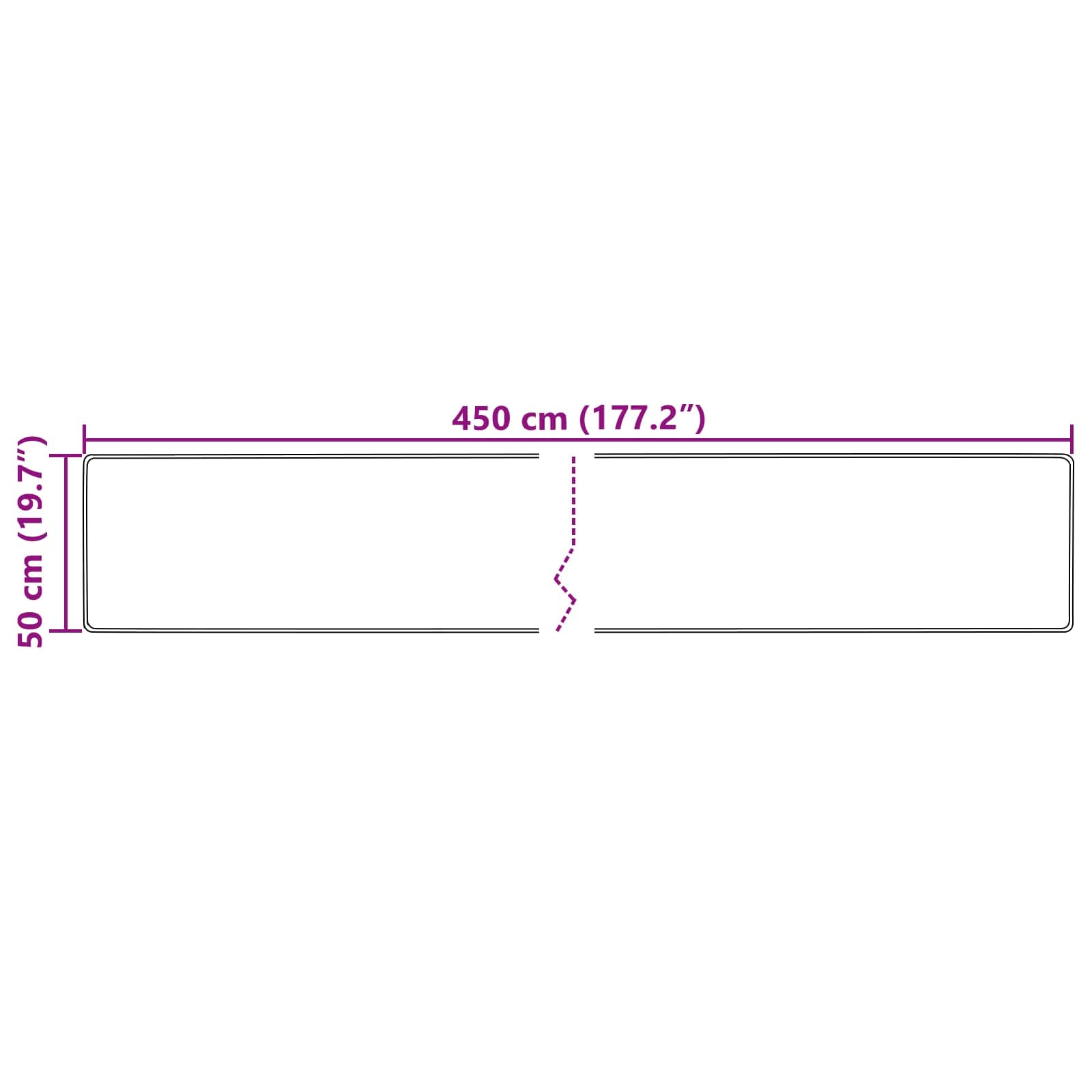 Vloerkleedloper MARSA Multikleur 50 x 450 cm Polyester en PVC