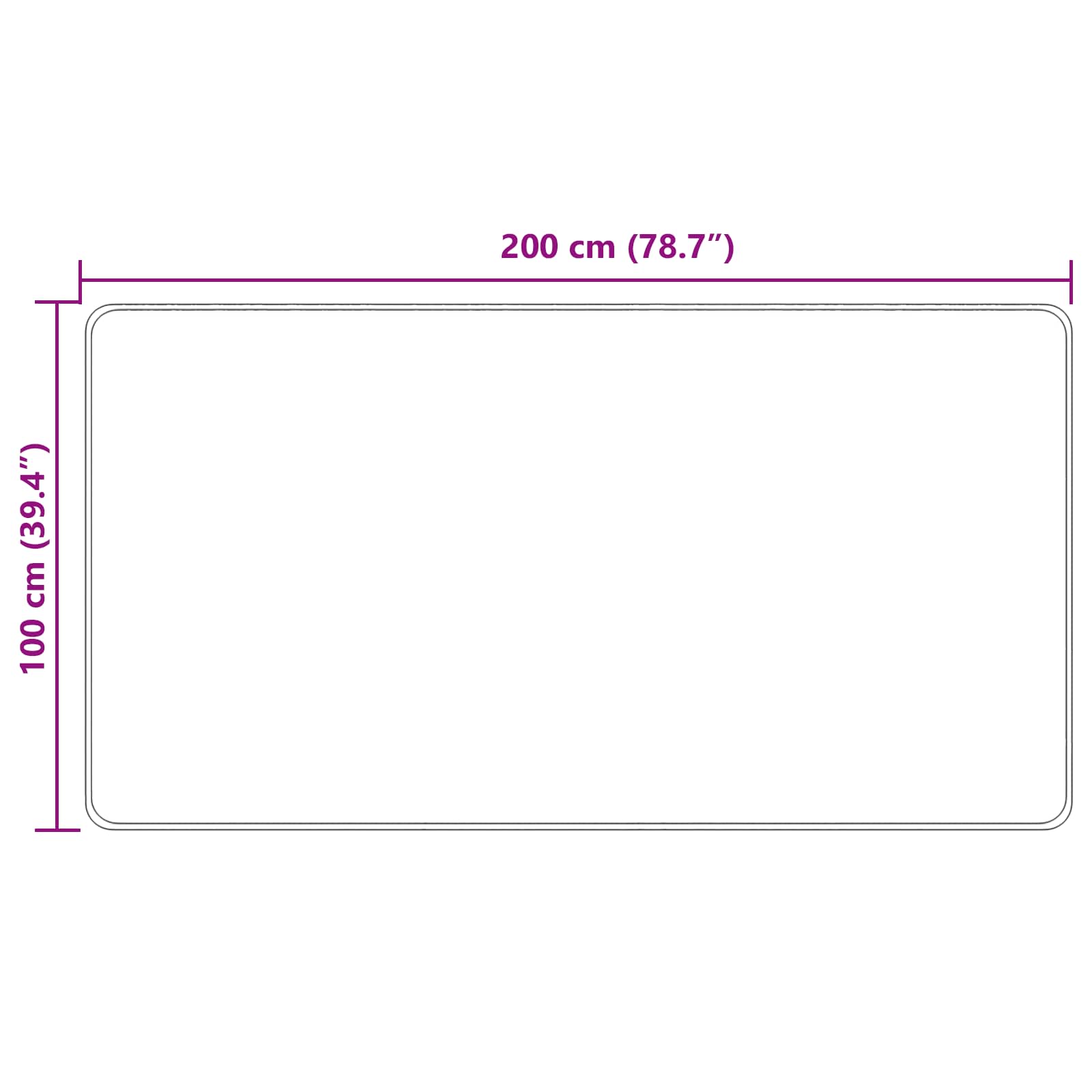 Vloerkleedloper MARSA Multikleur 100 x 200 cm Polyester en PVC