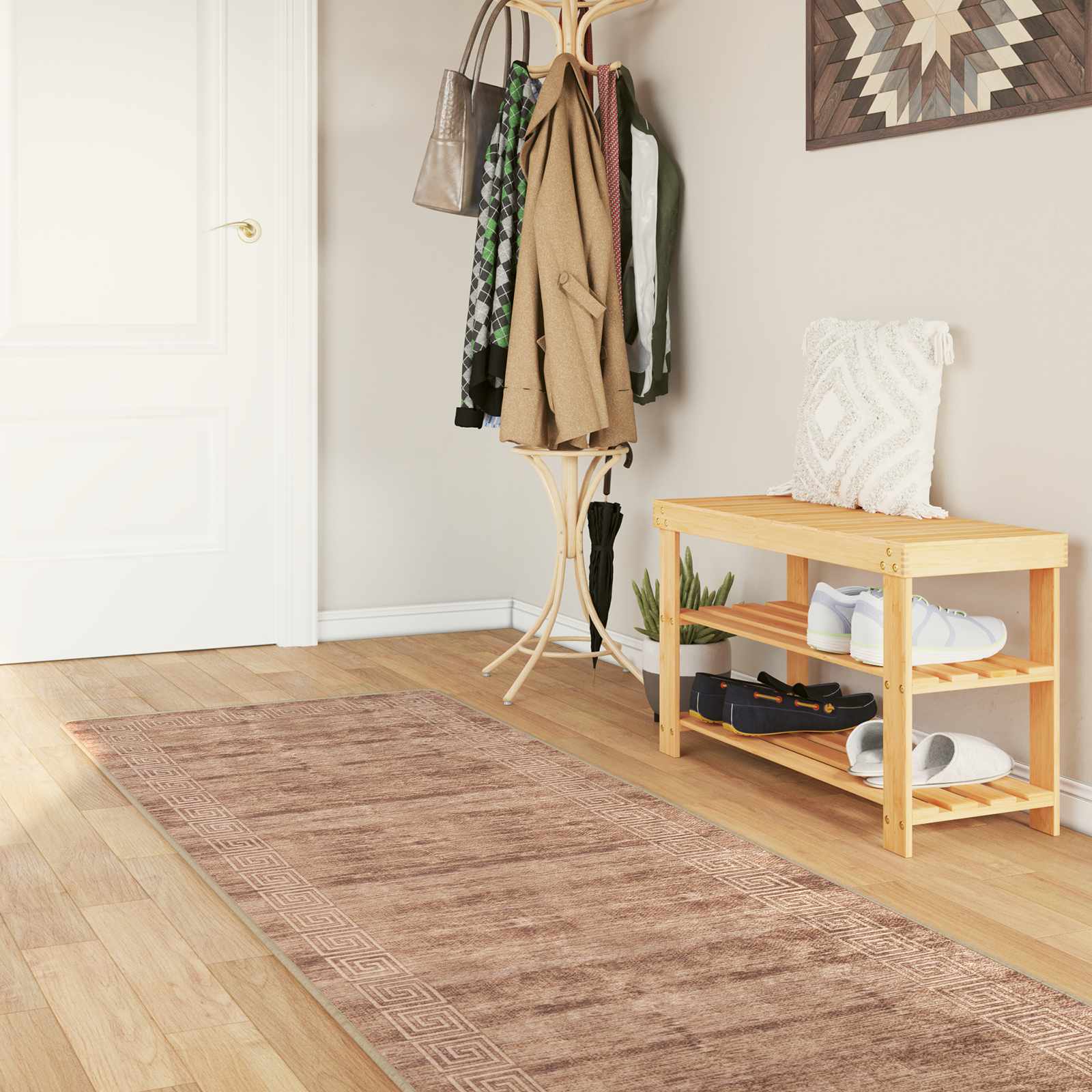 Vloerkleedloper MARSA Wit 80 x 250 cm Polyester en PVC