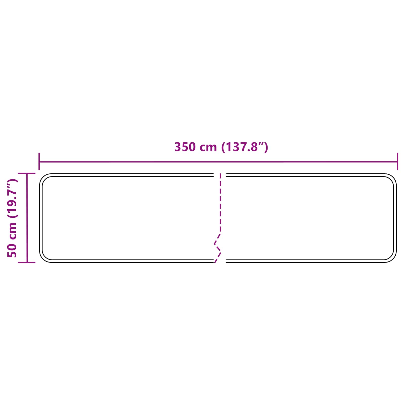 Vloerkleedloper MARSA Grijs 50 x 350 cm Polyester en PVC