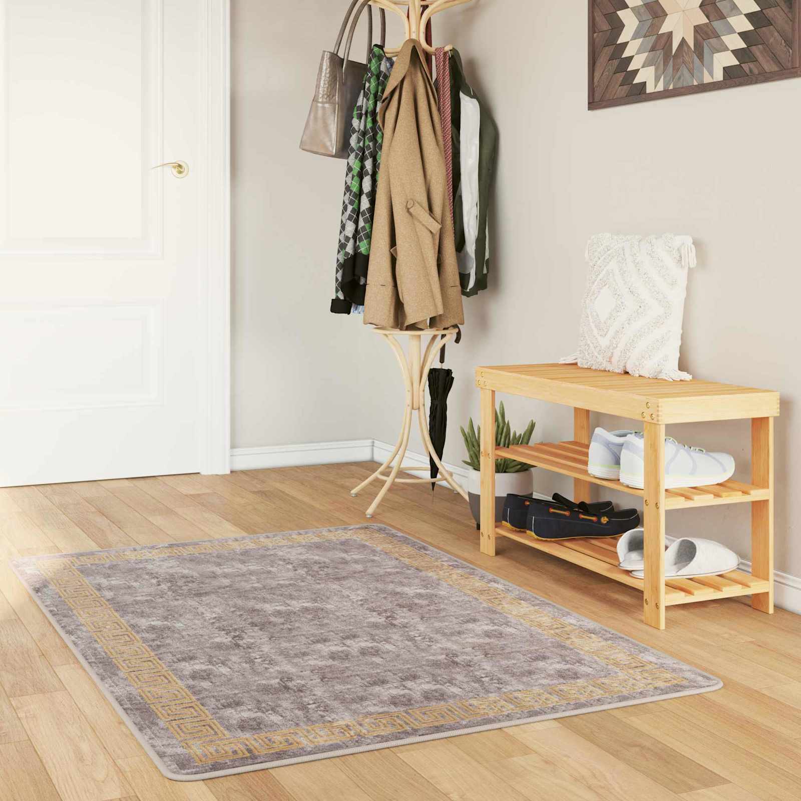 Vloerkleedloper MARSA Grijs 80 x 200 cm Polyester en PVC