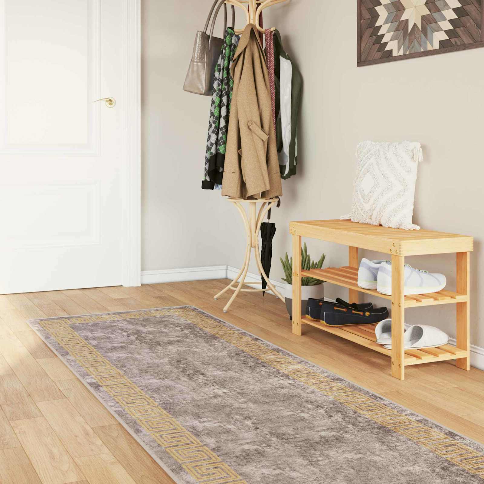 Vloerkleedloper MARSA Grijs 80 x 450 cm Polyester en PVC