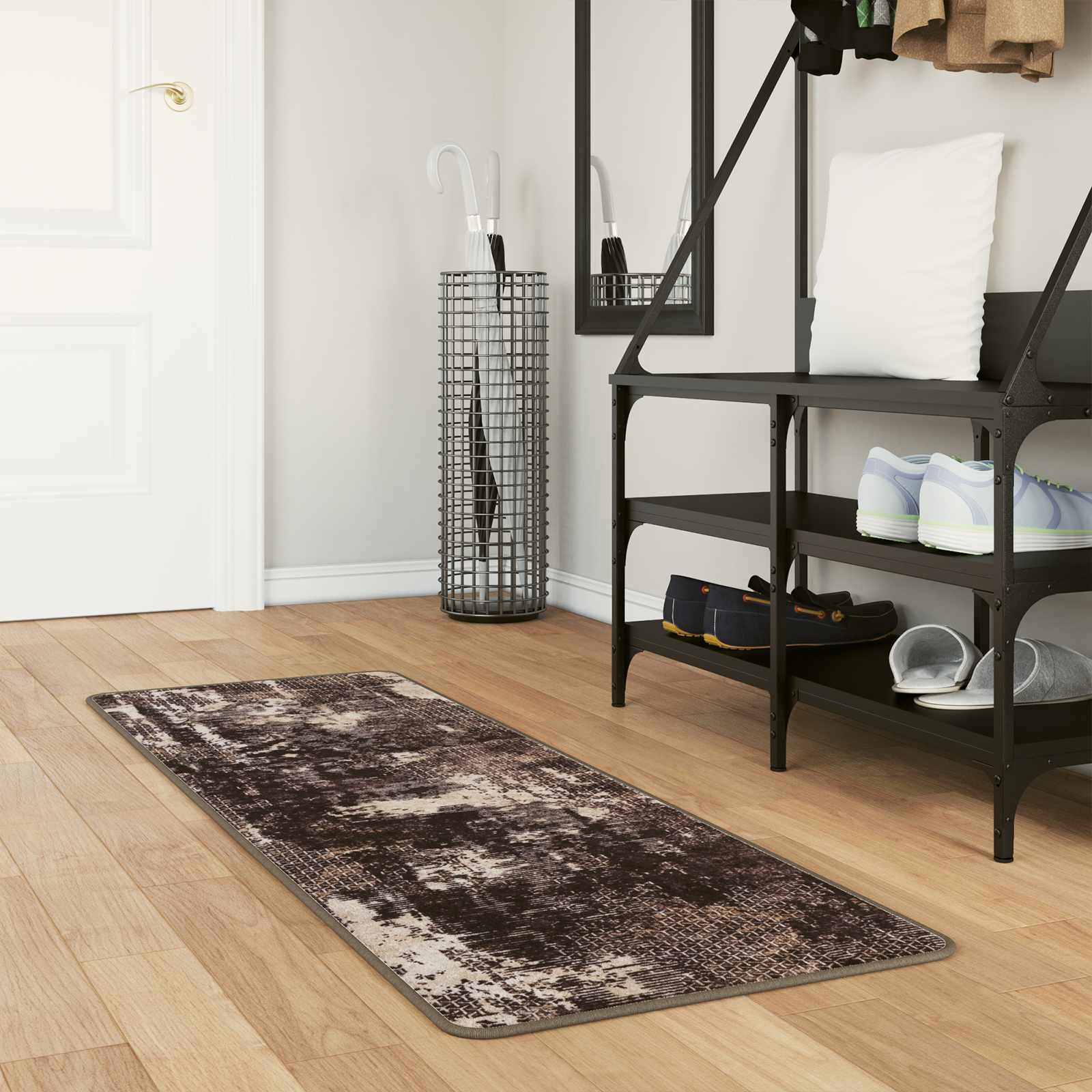 Vloerkleedloper MARSA Zwart 50 x 100 cm Polyester en PVC