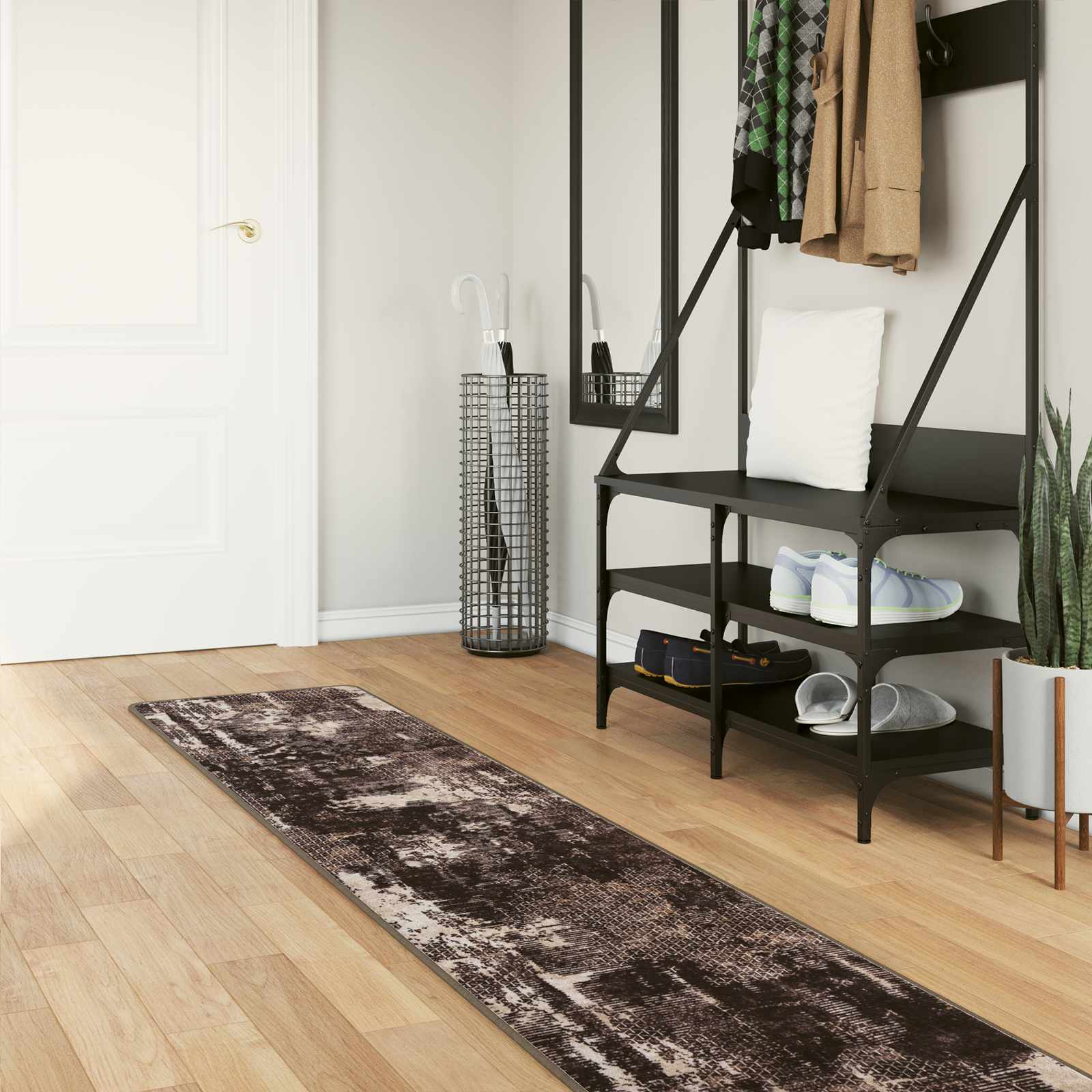Vloerkleedloper MARSA Zwart 50 x 450 cm Polyester en PVC