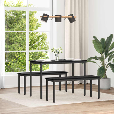 Bank Zwart Eiken 110 x 35 x 45 cm Bewerkt hout