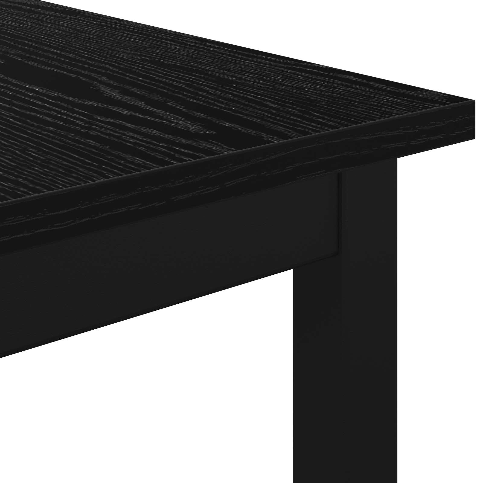 Bank Zwart Eiken 160 x 35 x 45 cm Bewerkt hout