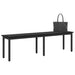 Bank Zwart Eiken 160 x 35 x 45 cm Bewerkt hout