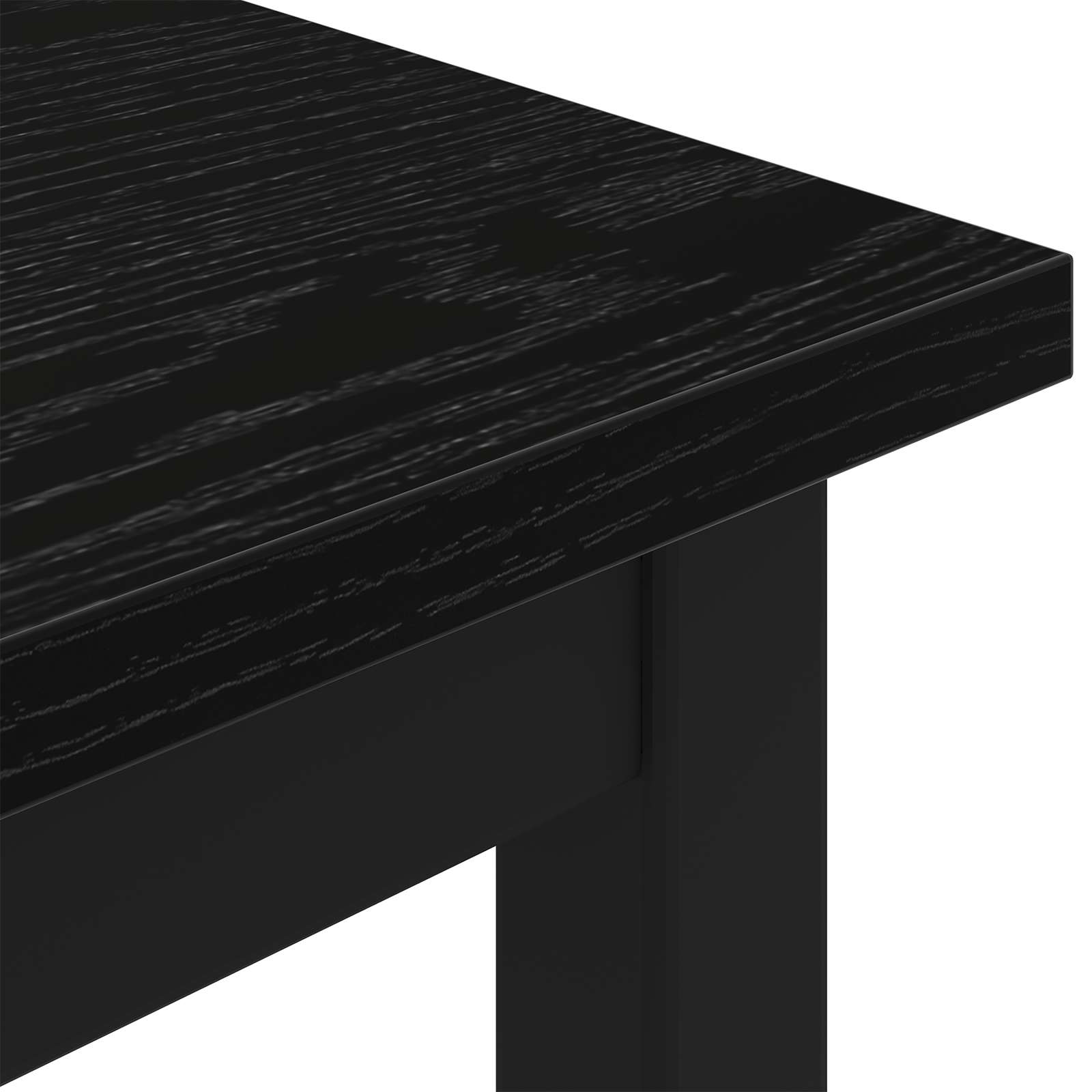 Bank Zwart Eiken 200 x 35 x 45 cm Bewerkt hout