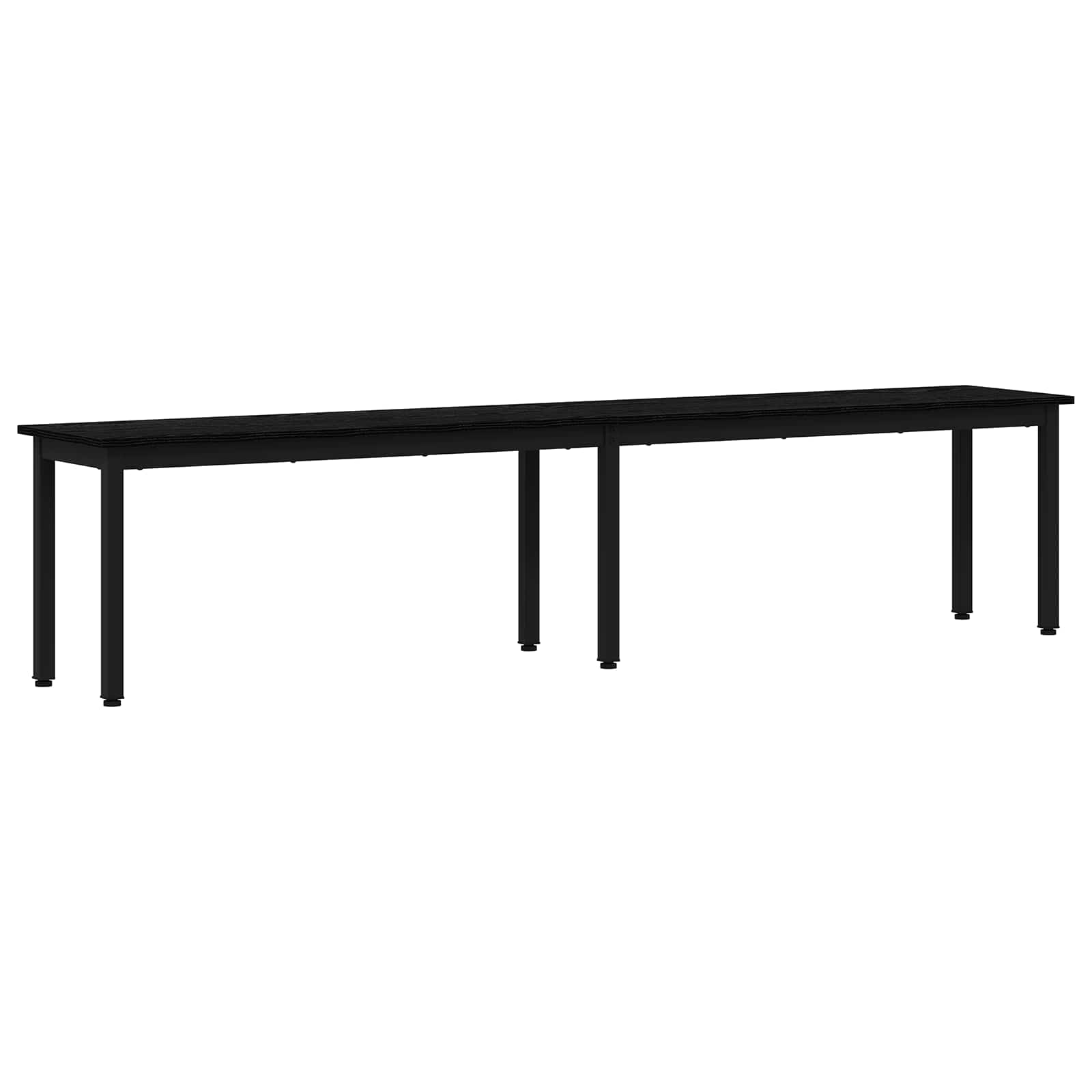 Bank Zwart Eiken 200 x 35 x 45 cm Bewerkt hout