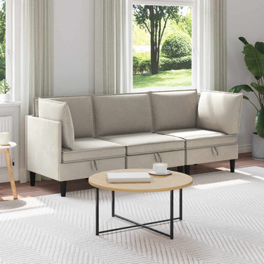 Woonkamer Meubelset 3 st Havermout Stof