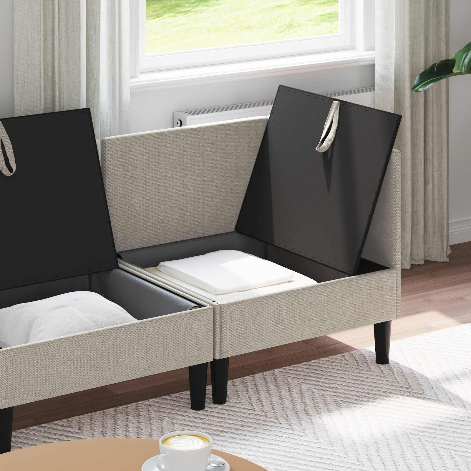 Woonkamer Meubelset 4 st Havermout Stof