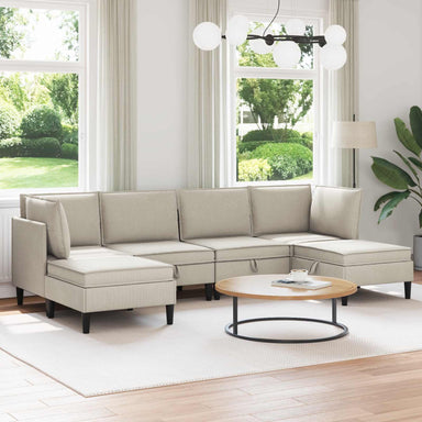 Woonkamer Meubelset 6 st Havermout Stof