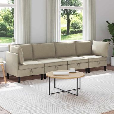 Woonkamer Meubelset 4 st Zand Stof