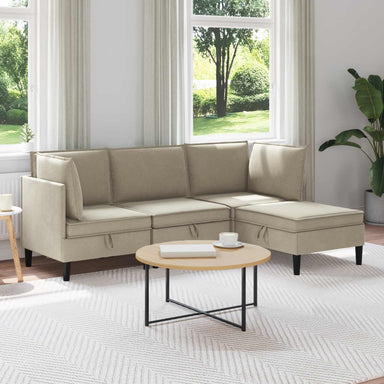 Woonkamer Meubelset 4 st Zand Stof