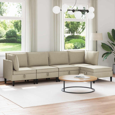 Woonkamer Meubelset 5 st Zand Stof