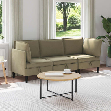 Woonkamer Meubelset 3 st Kaki Stof