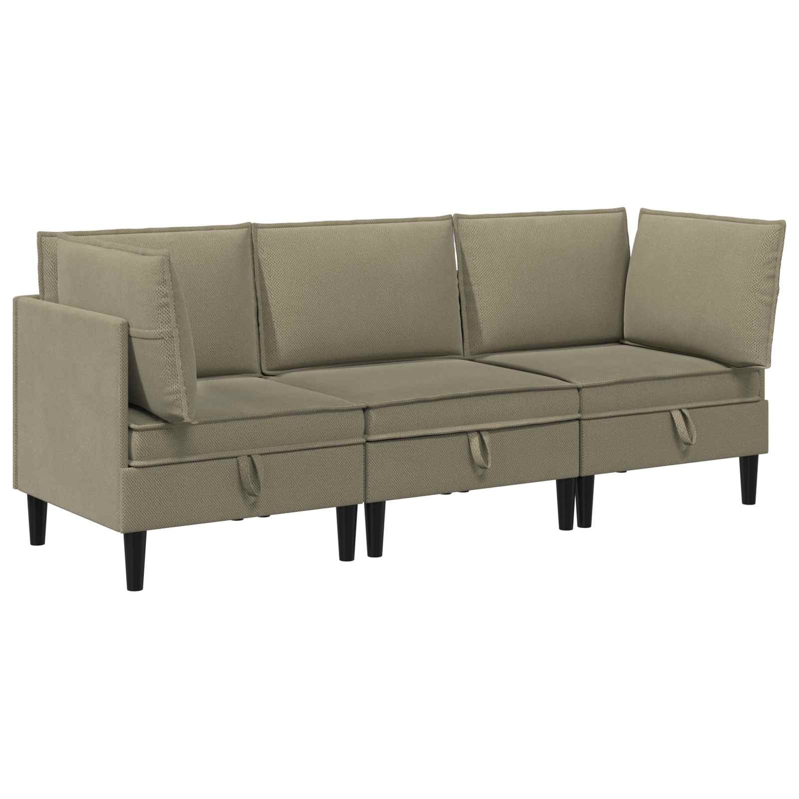 Woonkamer Meubelset 3 st Kaki Stof