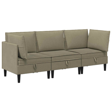 Woonkamer Meubelset 3 st Kaki Stof