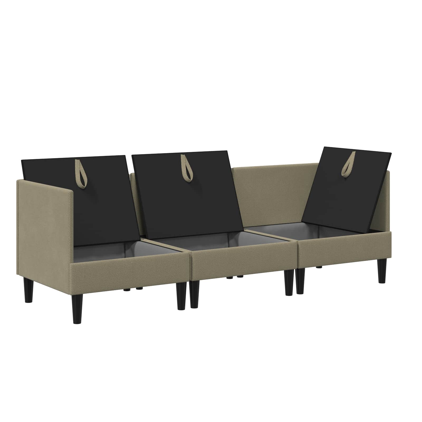 Woonkamer Meubelset 3 st Kaki Stof