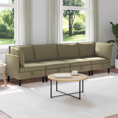 Woonkamer Meubelset 4 st Kaki Stof