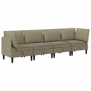 Woonkamer Meubelset 4 st Kaki Stof