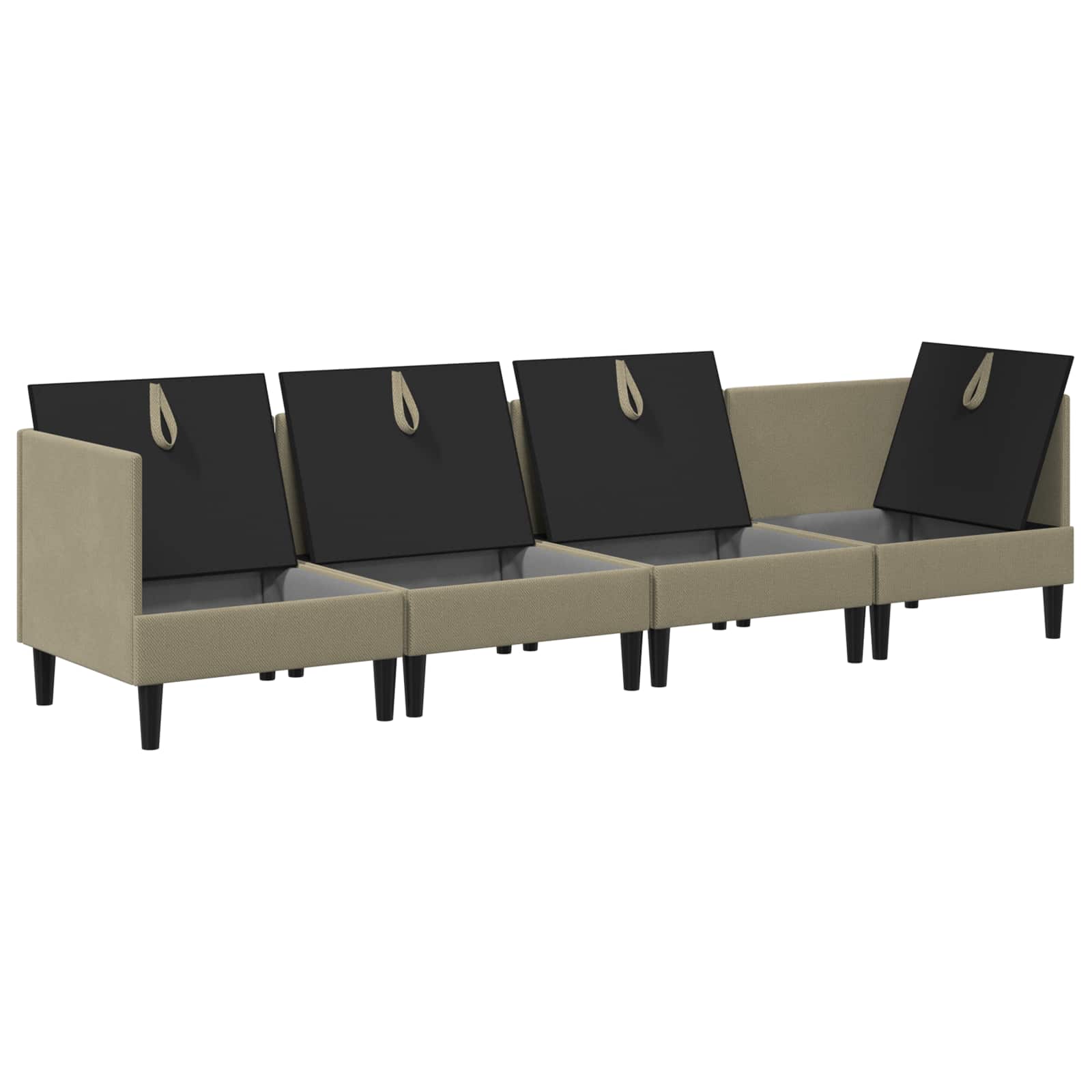Woonkamer Meubelset 4 st Kaki Stof