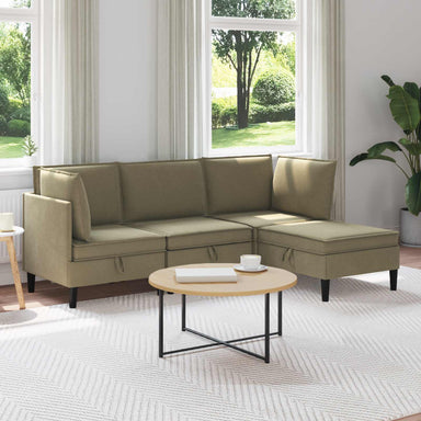 Woonkamer Meubelset 4 st Kaki Stof