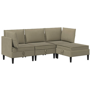 Woonkamer Meubelset 4 st Kaki Stof