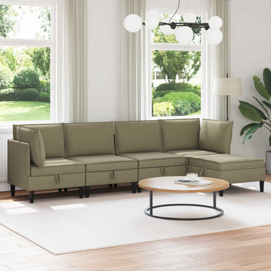 Woonkamer Meubelset 5 st Kaki Stof