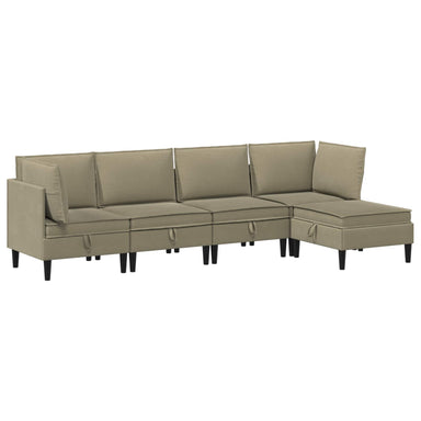 Woonkamer Meubelset 5 st Kaki Stof