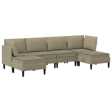 Woonkamer Meubelset 6 st Kaki Stof